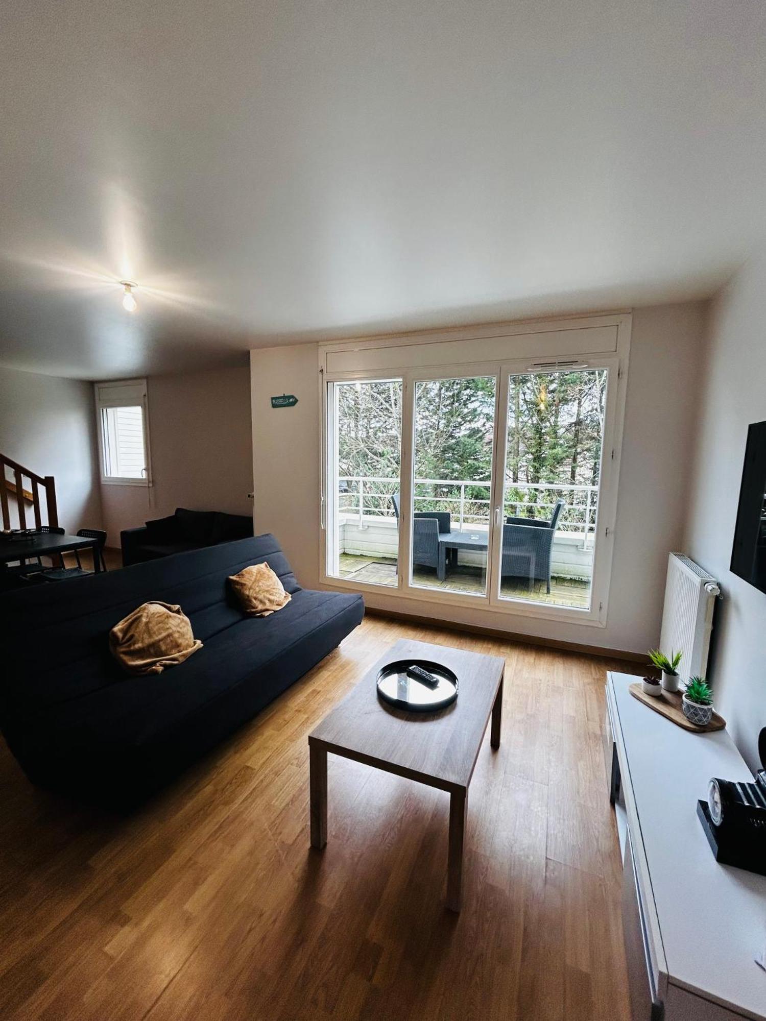 Duplex Lumineux Tout Equipe/Rer D/Balcon/Parking 코르베일에쏘네 외부 사진